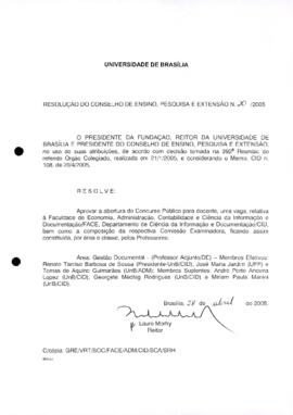 Resolução do Conselho de Ensino, Pesquisa e Extensão nº 0020/2005