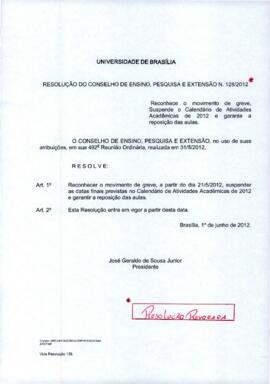 Resolução do Conselho de Ensino, Pesquisa e Extensão nº 0128/2012