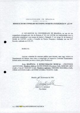 Resolução do Conselho de Ensino, Pesquisa e Extensão nº 0007/1997