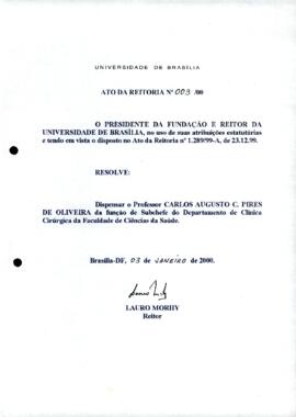 Ato da Reitoria nº 0003/2000