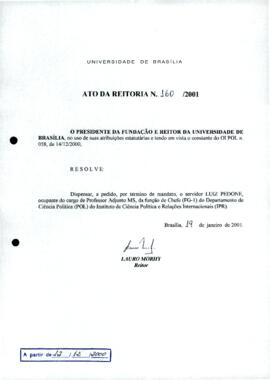 Ato da Reitoria nº 0160/2001