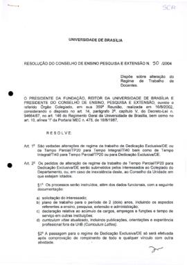 Resolução do Conselho de Ensino, Pesquisa e Extensão nº 0050/2004