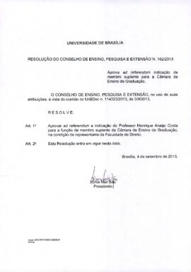 Resolução do Conselho de Ensino, Pesquisa e Extensão nº 0162/2013