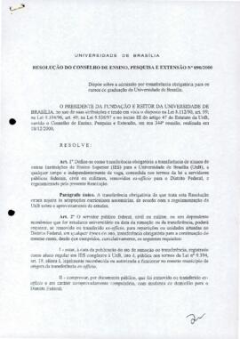 Resolução do Conselho de Ensino, Pesquisa e Extensão nº 0090/2000