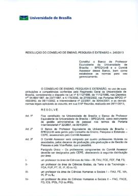 Resolução do Conselho de Ensino, Pesquisa e Extensão nº 0245/2013