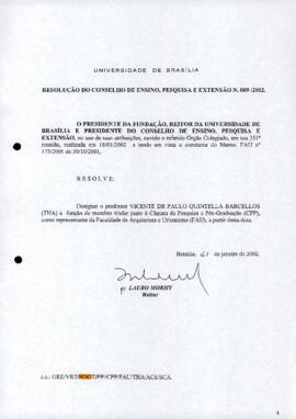 Resolução do Conselho de Ensino, Pesquisa e Extensão nº 0009/2002