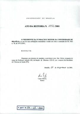 Ato da Reitoria nº 1552/2001