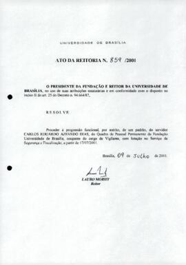 Ato da Reitoria nº 0859/2001