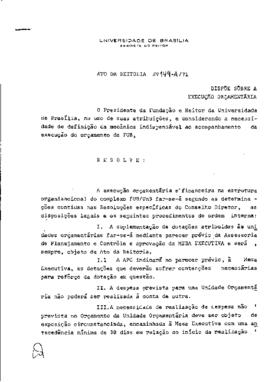 Ato da Reitoria nº 0144A/1971