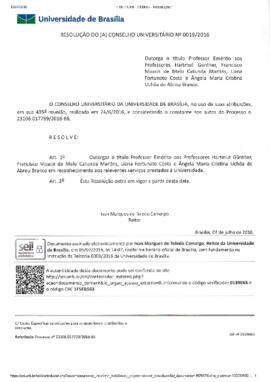 Resolução do Conselho Universitário nº 0019/2016
