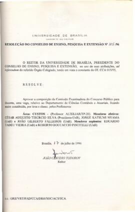 Resolução do Conselho de Ensino, Pesquisa e Extensão nº 0105/1996