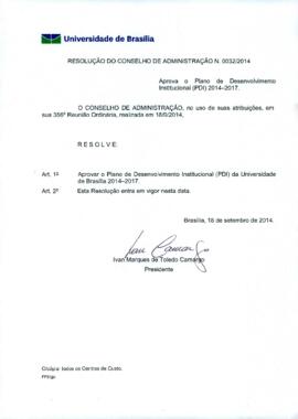 Resolução do Conselho de Administração nº 0032/2014