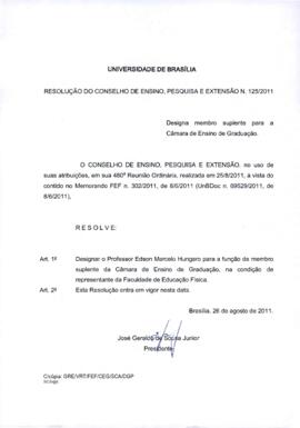 Resolução do Conselho de Ensino, Pesquisa e Extensão nº 0125/2011