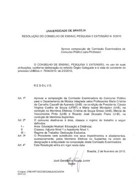 Resolução do Conselho de Ensino, Pesquisa e Extensão Nº 0008/2010