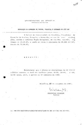 Resolução do Conselho de Ensino, Pesquisa e Extensão nº 0050/1987