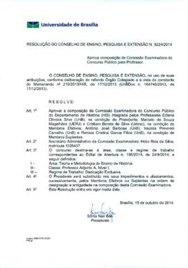Resolução do Conselho de Ensino, Pesquisa e Extensão nº 0224/2014