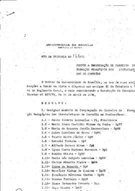 Ato da Reitoria nº 0162/1971