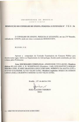 Resolução do Conselho de Ensino, Pesquisa e Extensão nº 0066/1996