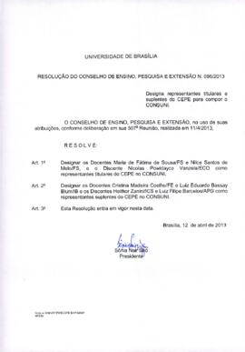 Resolução do Conselho de Ensino, Pesquisa e Extensão nº 0096/2013