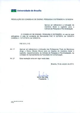 Resolução do Conselho de Ensino, Pesquisa e Extensão nº 0216/2014
