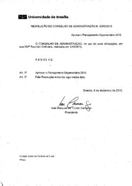 Resolução do Conselho de Administração nº 0063/2015